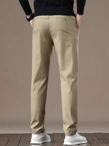GRDR Men's Solid Color Pocket Casual Commuter Tapered Pants - Khaki - View 6