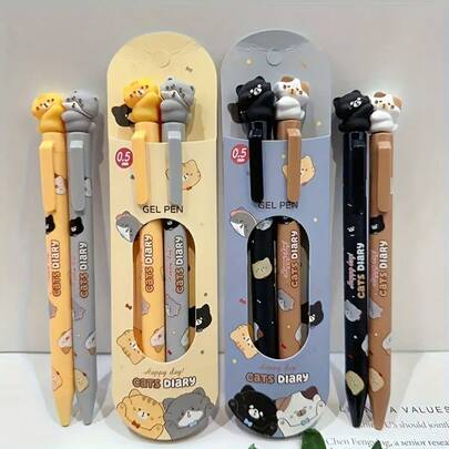 1 chiếc bút bi gel hình mèo dễ thương, quà tặng ngày Valentine, mực đen đẹp mắt, món quà hoàn hảo cho người yêu mèo, lý tưởng cho chủ nuôi mèo - Thích hợp sử dụng hàng ngày tại văn phòng, làm đồ dùng học tập, chuẩn bị cho năm học mới.