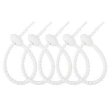 Set/5Pcs Silicone Color Cable Tie Collection Zip Ties Multi-Functional Application Releasable Zip-Tie Bag Ties Headset Data Line