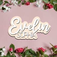 1pc Personalized Wooden Name Plate, No Electricity Needed, Customized Letter Wall Decor, Boho Style, Suitable For Living Room, Bedroom, Unique Customized Gift For Birthday, Party, Wedding, Graduation, Christmas, Halloween