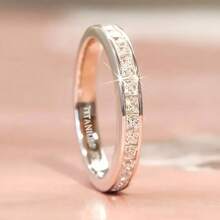 1 Minimalist Fashion Ring, Luxurious Jewelry, Engagement, Wedding, Birthday, Christmas, Luxurious Gift Jewelry, Festival Gifts, Men's And Women's Jewelry - Silver - View 1