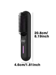 GENAI 直发梳，便携式负离子直发刷，长效电池热梳直发器，轻巧迷你便携，防烫设置 - 彩色 - 查看 10