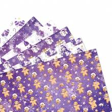 12pcs Purple Christmas Wrapping Paper Set With Snowman & Floral Designs - Festive Holiday Gift Wrap, No Accessories Included Christmas Pajamas Gifts Christmas Decor - Multicolor - View 11
