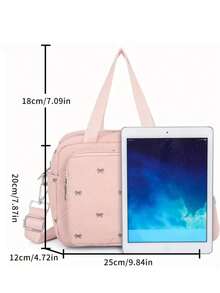 1pc INS Style Embroidered Mommy Bag, Small Handheld & Shoulder Strap Maternity Bag - Multicolor - View 2