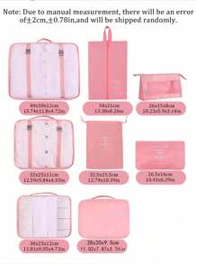 9 件旅行收纳袋衣服内衣化妆品鞋行李打包立方体旅行整理袋洗漱用品袋（无分配瓶）包、房间装饰、包、化妆包、梳妆台、旅行、化妆包、旅行必需品、整理器、存储、旅行必需品、化妆品整理器、化妆包、化妆品整理器、整理器、洗漱用品包、桌面整理器、化妆包、化妆袋、化妆品整理、梳妆台配件、化妆袋、化妆包