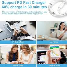 20W PD快充适配器套装，USB-C墙充+100厘米Type-C转Lightning数据线，兼容 14 Pro Max/14 Pro/14 Plus/14/13/12/11/XR/Xs Max/8/7 Plus - 黑色/白色 - 美規A型插(110-127V) - 查看 7