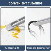 1 件装三合一浴室和厨房瓷砖清洁刷 360 度旋转缝隙清洁刷 - 硬毛、墙壁和地板清洁刷