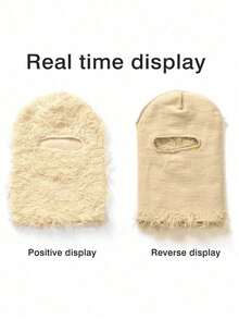 1pc Unisex Warm Street Fashion Funny Balaclava Knit Hat, Autumn/Winter Couples Cold-Proof Ski Mask Cap, Suitable For Cosplay, Halloween Party Winter Women