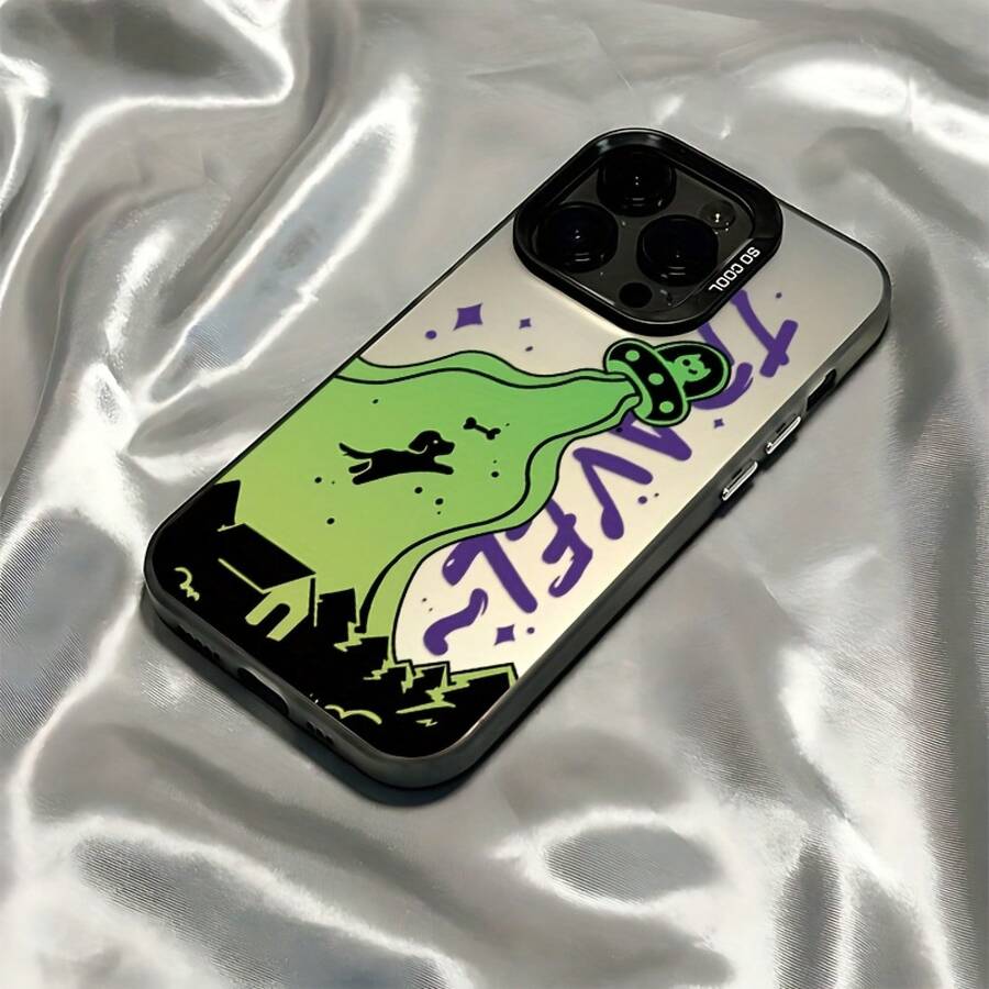 Funda de Teléfono con Graffiti de Nave Espacial Alienígena para iPhone 17/16/15/14/13/12/11/air/Pro/ProMax y Galaxy S22/S23/S24/S25 Plus Fe Ultra, Patrones Divertidos y Extraños Altamente Populares, Personajes Juguetones y Lindos, Funda de Teléfono de Moda Clásica, Funda de Teléfono Profesional Antigolpes y Antihuellas, Patrones de Anime Clásicos y Populares, Funda de Teléfono para Hombres, Funda de Teléfono para Mujeres, Funda de Teléfono de Anime Apasionada, Gran Opción de Regalo, Cubierta Trasera Esmerilada Antigolpes - 1 - Ver 1