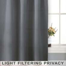 4 Panels Curtains - Light Filtering Window Drapes With Rod Pocket, Window Treatments For Living Room, Bedroom, Office - Semi-Opaque Privacy Window Curtains, Modern Home Decor Window Drapes, Brushed Fabric Texture