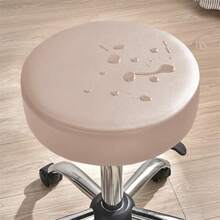 Capa de assento redonda de Pu à prova d'água, cor sólida, capa giratória para cadeira, tudo incluído, à prova de poeira, capa para cadeira de bar - Multicolorido - Ver 17