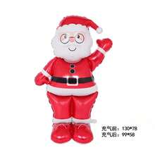 1pc/3pcs Large Standing Balloon Decorations In Various Styles For Christmas, Featuring Cartoon Santa Claus And Snowman 4D Foil Balloons With "Merry Christmas" Design, Suitable For Home Decoration. Home & Living > Holiday And Party Supplies > Balloons > Decorative Balloons - Multicolor - View 7