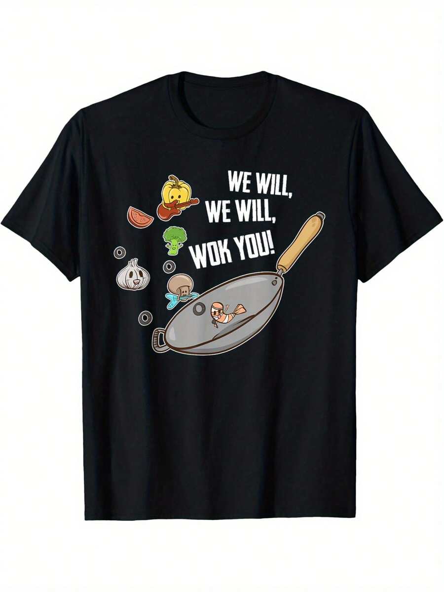 Sonder Brent Faiya.Z ,Casual Print,Comfortable And Versatile,Letter Pattern Pure Cotton 220g Printed T-Shirt - 黑色25 - 查看 1