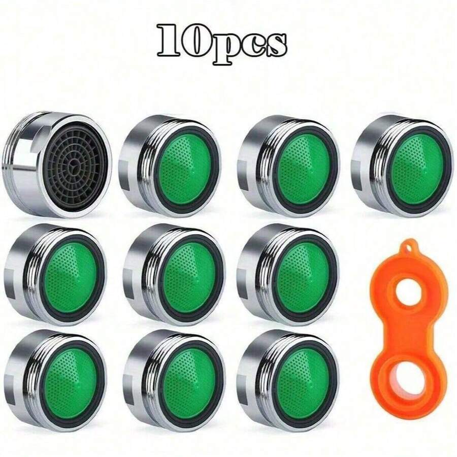 1/2/4/6/10pcs Water-Saving Faucet Aerator, Nozzle Thread Can Be Replaced, Kitchen Faucet Filter, Bathroom Faucet Aerator, Kitchen And Bathroom Accessories