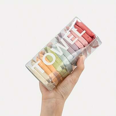 14-Pack Compressed Towels, Pure Cotton Non-Woven Travel Disposable Face Towels, Quick Drying Cleaning Wipes, Makeup Removal Towels, Portable