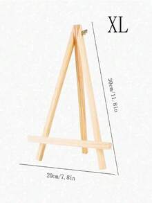 1/3pcs Wooden Easel Frame Wedding Table Number Card Holder Photo Display Stand, Craft Painting Artist Supplies Home Decoration, Natural Wooden Easel Tripod Display Conference Wedding Table Business Card Holder Display Stand Painting Crafts Wooden Display Stand For Artwork, Children's Mini Easel, Multi-Functional Painting Showcase, Triangle Phone And TV Stand Back To School - Wood Color - View 3