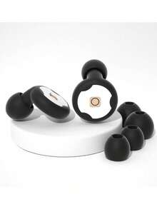 Tapones para los oídos a prueba de ruido de 34 dB, disponibles en 6 colores, 3 tamaños de puntas de repuesto, adecuados para diferentes conductos auditivos, para viajes, trabajo, estudio, sueño, bloqueo de ruido