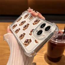 Un diseño de patrón de cabeza de perro lindo con una funda de teléfono transparente y minimalista de moda, que ofrece protección en las cuatro esquinas y función anti-caída, compatible con  17/17 Air/17 Pro/17 Pro Max/  16/16 Pro/16 Pro/Max/16 Plus/15/15 Pro Max/15 Pro/15 Plus/14/14 Pro/14 Plus/14 Pro Max/13/13 Pro/13 Pro Max/12/12 Pro/12 Pro Max/111111 Pro/11 Pro Max. Funda de teléfono Apple a prueba de golpes, mate, resistente a caídas, lente completamente envuelta, silicona, carcasa dura, soporte magnético, elegante y creativa. - Transparente 117-1-1 - Ver 6