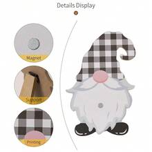 Bandeja decorativa de madera intercambiable con capas para la decoración estacional del 4 de julio, decoración navideña DIY con cartel magnético desmontable de bienvenida, para la decoración del hogar en días festivos