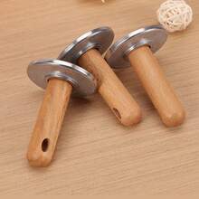 3pcs/1pc Round Metal Cookie Stamping Die For Making Circular Cookies, Wooden Handle Cookie Stamping Mold For Decorative Use, Cookie Stamping Decoration Items For DIY Baking, Cake And Pastry, Easy-To-Use Gift Packaging, Aluminum Alloy Edge Flower Cookie Mold, Pastry And Cake Mold, Cookie Stamping Baking Tools, Flower Cookie Mold,