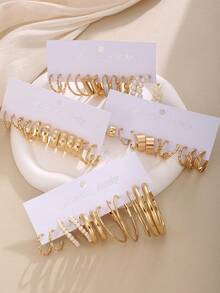 Women Earring Sets - Gold - View 6