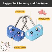 3/10 件紧凑型彩色塑料挂锁，带钥匙。带钥匙的小型挂锁，适用于行李锁、时尚前卫多色方形设计、背包、健身房储物柜锁、手提箱锁、教室配对游戏等，非常适合储物柜、小型存储和全年 DIY 项目。