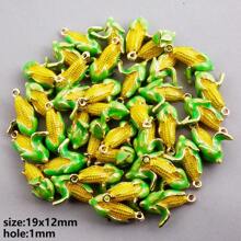 2/4/9pcs Mixed Colorful 3D Alloy Drip Oil Cute Animal, Fruit, Food, Marine Life Series Pendant DIY Necklace, Bracelet, Earring Jewelry Making Accessories