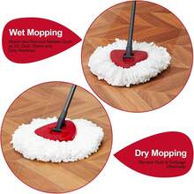 [3 Pack] Mop Replace Heads, Mop Refill Heads Replacements Compatible With O Cedar Spin Mop 1-Tank System- Easy To Replace, Microfiber, Machine Washable - 預設 - 查看 5