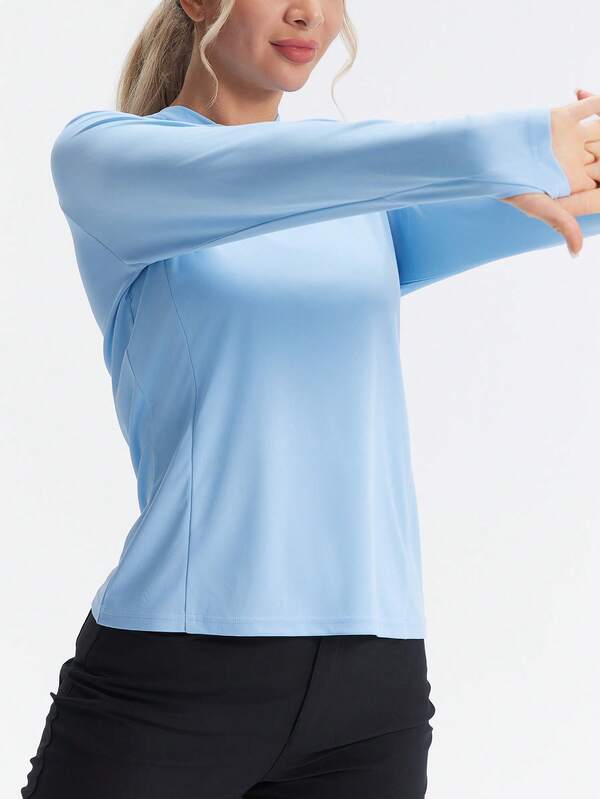 HOTSUIT 女士轻便连帽外套，长袖带拇指孔，轻薄舒适，适合跑步