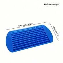 1 molde de silicona cuadrado pequeño con 160 compartimentos, con buena resistencia al frío y alta durabilidad. Moldes para cubitos de hielo, moldes para pudín, adecuados para hogares, bares y otros lugares. Fácil de usar y seguro, moldes de cubitos de hielo esenciales para el verano, el Día Nacional y la temporada escolar.