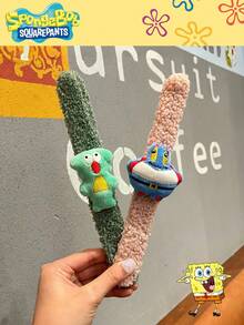 SpongeBob SquarePants 1 pieza Anillo de Papá Esponja de Bob Esponja, Pulsera del Rey Cangrejo Cangrejo Coreano, el mejor regalo de fiesta para buenos amigos, decoración perfecta para fiestas, decoración del hogar, decoración de habitación, regalos de Navidad perfectos para graduación - Multicolor - Ver 11