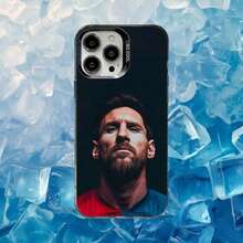 Nein. 10 M-Messi Football Phone Case compatible with  16,15,14,13,12,11,Mini,Pro,SE,MAX White Matte Shockproof Cover, Cover compatible with  17 pro hülle,  17 pro max hülle,  17 hülle,  16 pro hülle