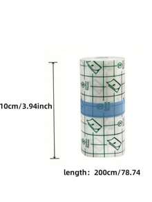 1卷自粘防水游泳绷带，透明纹身遮盖胶带，淋浴防护第二层皮肤胶带，防水防摩擦 - 透明 - 查看 9