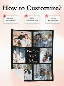 1pc Custom Photo Text Flannel Throw Blanket Personalized Blanket Room Deocr Customization Christmas Decrotions Quick Ship Items Personalized Photo Collage And Text Soft Cozy Warm Customized Blanket Lightweight Portable Custom Blanket Machine Washable For Living Room Bedroom Office Travel Camping Use Perfect Gift For Pet Owners Dog Cat Lovers Husband Boyfriend Dad Grandpa Uncle Groom Girlfriend Wife Sister Daughter Grandma Aunt Bride Bestie Friend Anniversary Celebrant Valentine's Day Christmas Mother's Day Father's Day Graduation Party Easter Teacher Appreciation Week National Coaches Day Boss's Day Retirement Gift National Employee Gratitude Day - màu hỗn hợp - Xem 13