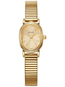 LIANDU Vintage Golden-Tone Women's Quartz Watch - Chic Oval Stainless Steel Bracelet With Analog Display, Perfect For Everyday Wear, Birthday Gifts, Parties, Holiday Gatherings, And As The Ideal Gift For Yourself Or Friends - 金色 - 查看 4