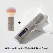 1pc LED UV Diamond Nail Lamp, Portable Nail Curing Light With Touch Display, USB Rechargeable Nail Dryer Lamp For Nail Art, Gel Nail Polish, Nail Rhinestones, Quick Drying, Mini Nail Lamp - Multicolor - View 14