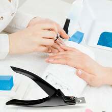 Professional Acrylic False Nail Clippers For Acrylic Nails, Black Nail Tip Cutter Nail Manicure Tool For Salon Home Nail Art