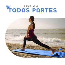 MUUK FITNESS Alfombrilla de Yoga 170 x 70 cm – Grosor 4 mm, Tapete para Yoga, Pilates, Fitness y Ejercicio, Antideslizante, Plegable y Fácil de Transportar, PVC Resistente y a Prueba de Agua, Ideal para Casa, Gimnasio, Parque o Viajes, Diseño Cómodo que Protege Articulaciones, Superficie Estable y Duradera para Relajación, Meditación y Estiramientos, Apta para Principiantes y Expertos. - Azul - Ver 11