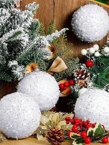 6件套圣诞装饰闪光泡沫挂件，适用于圣诞树、家居、婚礼、节日、派对装饰，圣诞家居装饰，圣诞礼物，圣诞装饰品