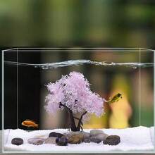 16-25厘米逼真粉色陶瓷盆景树，适用于水族馆装饰、玻璃容器、室内使用 - 彩色 - 查看 4