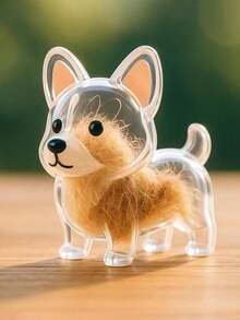 Transparent Dog Hair Storage Box, Pet Hair Memorial Pendant, Cute Dog Pendant, Attractive Pendant Decorative Memento, Transparent Plastic Pet Hair Collection Container With Cute Animal Pendant, Portable Home/Car/Travel Hair Collection Bag, Pet Owner Accessory - Multicolor - View 2