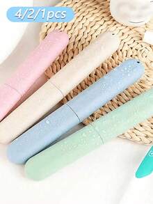 Toothbrush Case Mixing Portable Tooth Brush Cover Holder Toothbrush Hygiene Care Outdoor Supplies Random Color For Travel Toothbrush Case Travel Hiking Camping Covers Protector Suitable For Outdoor Travel And Household Bathroom Travel Essentials Travel Accessories Travel Must Haves Beach Vacation Summer Holiday School Accessories Back To School Stuff Back To School Supplies - Multicolor - View 11
