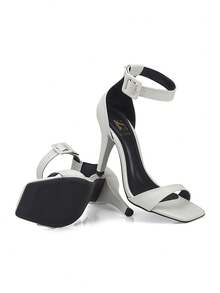Gisele Square Toe Sandal, Chic Thin Heel, High Heel, Buckle Strap 5054 - 離開 - 查看 6