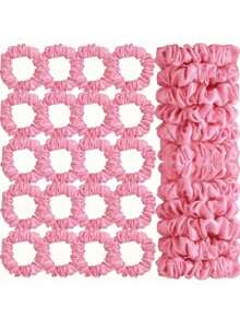 20 chiếc/gói Dây chun buộc tóc nhỏ màu đỏ, chất liệu lụa satin, dây buộc tóc co giãn kiểu Pháp, thích hợp cho mùa hè, đi biển, kỳ nghỉ và các dịp khác, có thể dùng làm dây chun buộc tóc, phụ kiện tóc, dây buộc tóc, v.v. - Nhiều màu - Xem 14