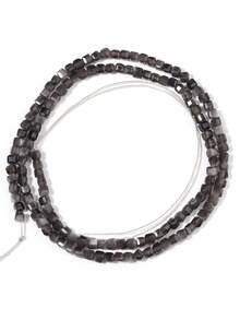 3*3mm Piedras preciosas naturales con forma de cubos de azúcar, cristales curativos sueltos, rocas con agujero perforado para hacer pulseras, joyería y manualidades