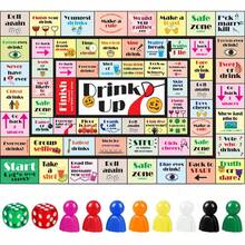 Party Drinking Game, 8 Accessories & 2 Dice, 2-8 Player Interactive Party Game, Friends Party Drinking Challenge Artifact, Perfect For Graduations, Weddings & Parties