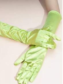 1双女士时尚缎面新娘手套，非常适合晚会和婚礼秋季配饰