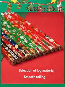 74 支装圣诞卡通铅笔套装（带橡皮），以雪人、圣诞老人、雪花、驯鹿图案为特色，奖品绘图铅笔，创意文具，学生素描，HB 铅笔，用于学习写字返校，创意学生用品，教师办公用品，理想的节日礼物和派对礼物（任何风格） - 彩色 - 查看 5