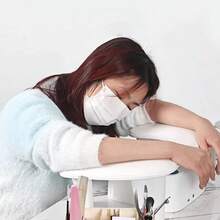 New Design Nail Hand Rests For Two Hands U-Shaped Soft PU Leather Arm Rest Stand Hand Rest Pillow Manicure Nail Art Salon Tool - White - View 3