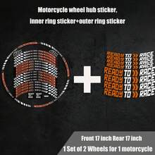 Pegatina Reflectante para Rueda de Motocicleta, Pegatina de Franja para Rin y Cubo, Listo para Correr, Cinta Adhesiva, Accesorios Impermeables para KTM  390/690/790/125 RC - R2R 01-MULTI - Ver 5
